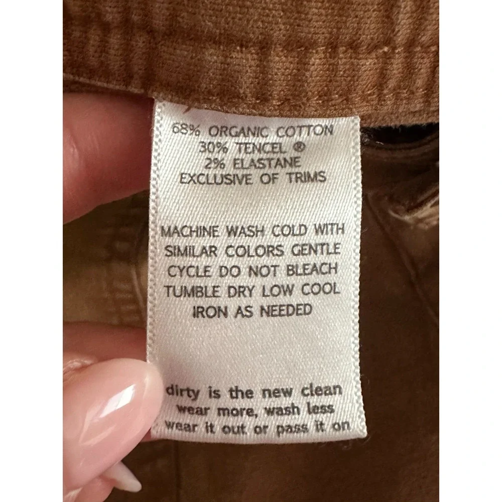Toad&Co Pants Women 6 Brown Organic Cotton Stretch Chino 30x28 Gorp Outdoor Hike